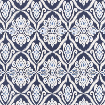 Charlotte Fabrics D2734 Prussian Blue Multipurpose Spun  Blend Fire Rated Fabric High Performance CA 117 NFPA 260 Floral Medallion Floral Outdoor 