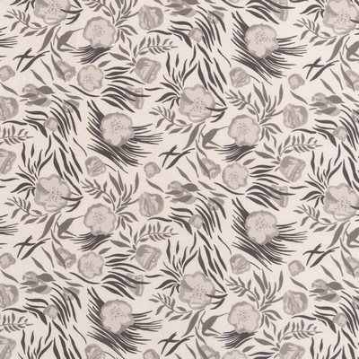 Charlotte Fabrics D2909 Graphite Black Multipurpose Polyester Fire Rated Fabric Patterned Crypton High Performance CA 117 NFPA 260 Medium Print Floral 