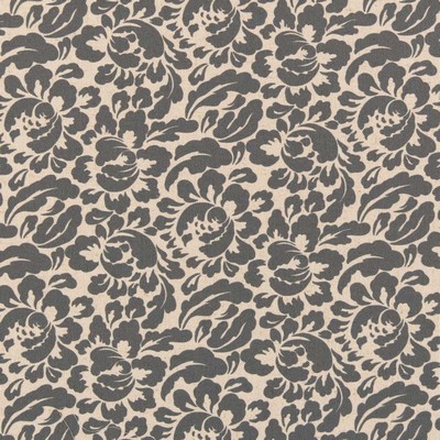 Charlotte Fabrics D2954 Slate Grey Multipurpose Polyester  Blend Fire Rated Fabric Patterned Crypton High Performance CA 117 NFPA 260 Modern Floral 