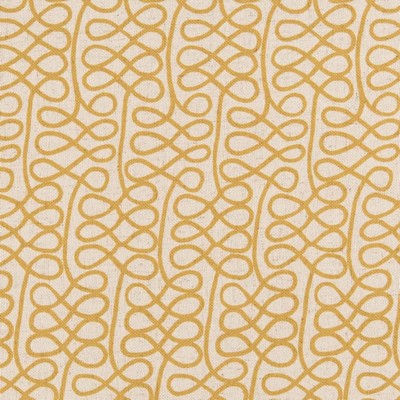 Charlotte Fabrics D2956 Butterscotch Yellow Multipurpose Polyester  Blend Fire Rated Fabric Geometric Patterned Crypton High Performance CA 117 NFPA 260 Scroll 