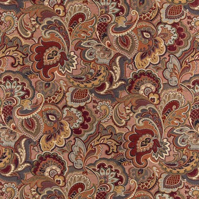 Charlotte Fabrics D3070 Merlot Cityscapes II D3070 Red Upholstery Rayon  Blend Fire Rated Fabric High Wear Commercial Upholstery CA 117  NFPA 260  Classic Paisley  Fabric