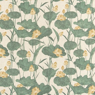 Charlotte Fabrics D3349 Jungle Linen Prints D3349 Yellow Multipurpose Polyester  Blend Fire Rated Fabric High Wear Commercial Upholstery CA 117  NFPA 260  Tropical  Leaves and Trees  Fabric