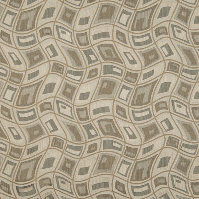 Charlotte Fabrics D863 Zion/Sand Brown Multipurpose Woven  Blend Fire Rated Fabric Geometric Squares Heavy Duty CA 117 NFPA 260 Woven 