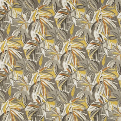 Charlotte Fabrics D942 Captiva Yellow Multipurpose Acrylic  Blend Fire Rated Fabric Heavy Duty CA 117 NFPA 260 Tropical Leaves and Trees 