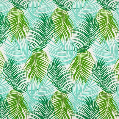 Charlotte Fabrics D956 Cayman Green Multipurpose Acrylic Fire Rated Fabric Heavy Duty CA 117 NFPA 260 Tropical Leaves and Trees 