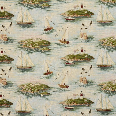 Charlotte Fabrics I9600-03 Upholstery cotton  Blend Fire Rated Fabric Heavy Duty CA 117 Boats and Sailing Classic Tropical 
