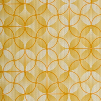 Charlotte Fabrics V274 Saffron Yellow Upholstery Virgin  Blend Fire Rated Fabric Circles and SwirlsHigh Wear Commercial Upholstery CA 117 Automotive Vinyls