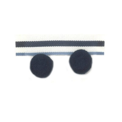 Stout Trim Abbott Denim METROPOLITAN TRIM ABBO-3 Blue 74% Acrylic 17% Spun Viscose 9% Polyester Blue Trims Brush Fringe Tassel Fringe 