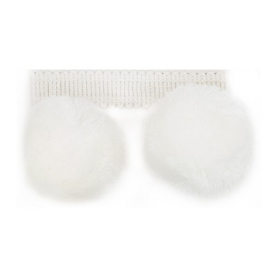 Stout Trim Bubble Tassel Fringe 5 Snow SMALL WONDERS TRIM BUBB-5 White TRIMMING 94% Acrylic 6% Spun Viscose White Trims Ball Tassels 