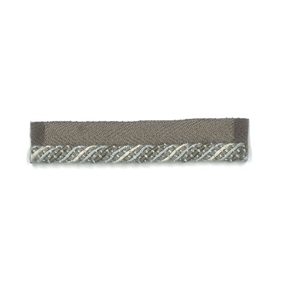 Stout Trim Hickory 3 Stone 1479 HICK-3 Grey 56%Cotton 22%Spun Viscose 15%Polyester 6%Metallic 1%Nylon Grey Silver Trims  Cord 