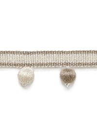 Madeleine Bobble Fringe Greige by  Schumacher Trim 