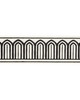 Schumacher Trim ARCHES EMBROIDERED TAPE BLACK ON WHITE
