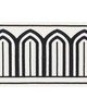 Schumacher Trim ARCHES EMBROIDERED TAPE WIDE BLACK ON WHITE