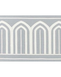 Arches Embroidered Tape Wide Sky by  Schumacher Trim 