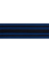 Military Stripe  Tape Black On Navy by  Schumacher Trim 