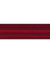 Military Stripe  Tape Red On Burgundy by  Schumacher Trim 