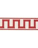 Schumacher Trim GREEK KEY EMBROIDERED TAPE RED