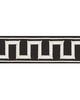 Schumacher Trim GREEK KEY EMBROIDERED TAPE BLACK ON WHITE