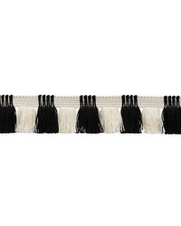 Juno Fringe Black & Ivory by   