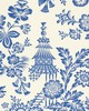 Schumacher Wallpaper SONG GARDEN PORCELAIN