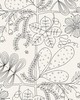 Schumacher Wallpaper BLOMMEN NOIR / BLANC