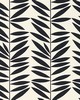 Schumacher Wallpaper LEAF STRIPE EBONY