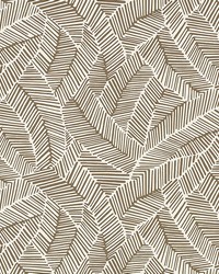 Abstract Leaf Mocha by  Schumacher Wallpaper 