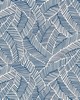 Schumacher Wallpaper ABSTRACT LEAF NAVY