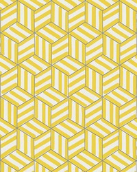 Tumbling Blocks Citron by  Schumacher Wallpaper 