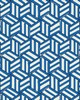 Schumacher Wallpaper TUMBLING BLOCKS COBALT