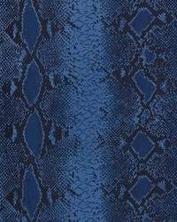 Snake Charmer Cobalt by  Schumacher Wallpaper 