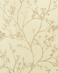Twiggy Sisal Gold On Ivory by  Schumacher Wallpaper 