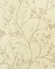 Schumacher Wallpaper TWIGGY SISAL GOLD ON IVORY