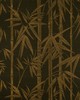 Schumacher Wallpaper LES BAMBOUS SISAL GOLD ON JET