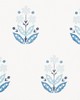 Schumacher Wallpaper FLOWERET PAPERWEAVE PORCELAIN