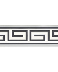 Britt Border Graphite by  Schumacher Wallpaper 