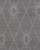Schumacher Wallpaper SYLVIE EMBROIDERED SISAL CHARCOAL