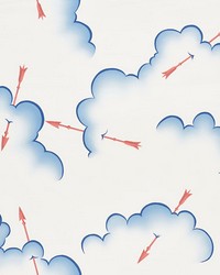 Mercurio Red Blue by  Schumacher Wallpaper 