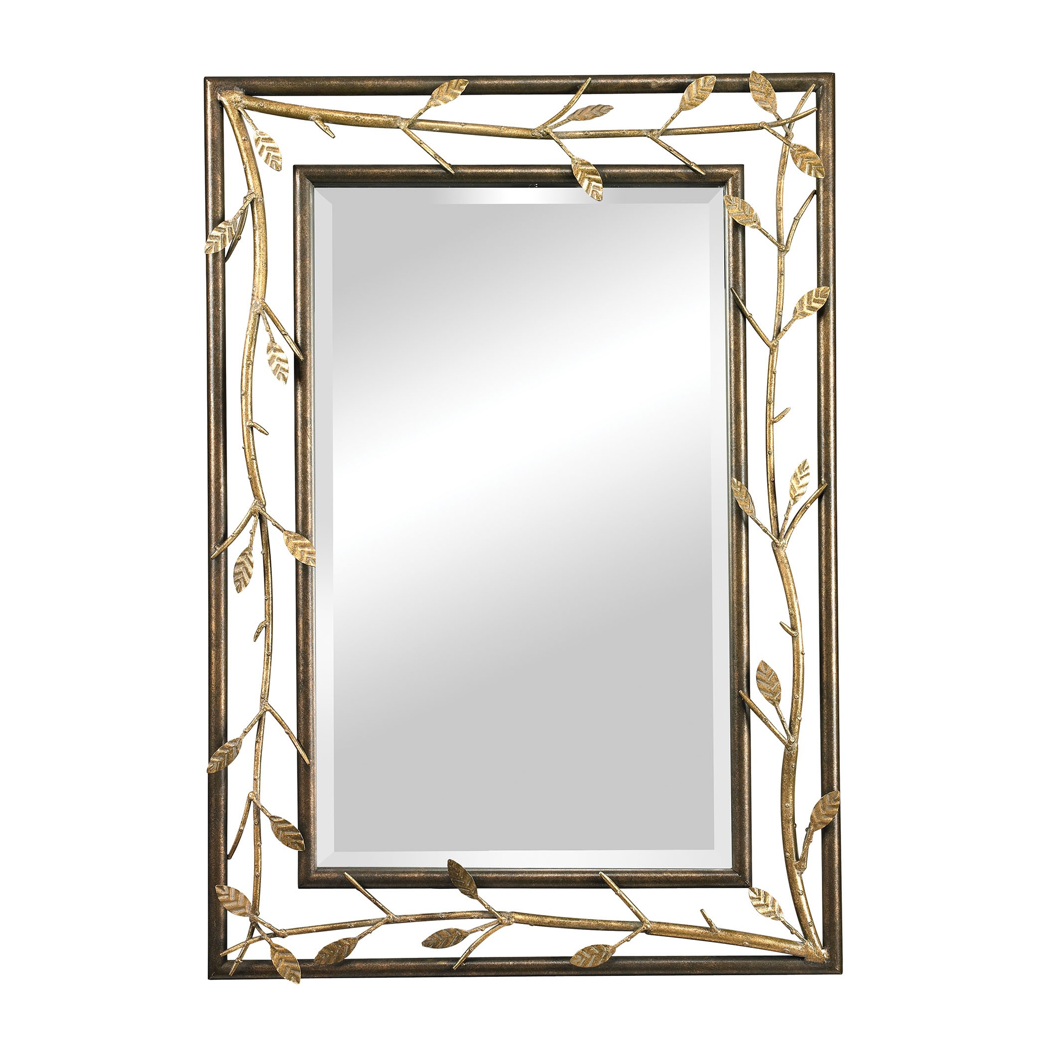 Rhyle Metal Frame Branch Framed Mirror Mirrors