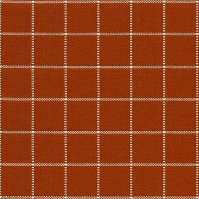 Ansible 343 Lobster Red COTTON Fire Rated Fabric Check   Fabric
