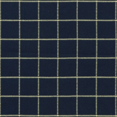 Ansible 56 Mariner Blue COTTON Fire Rated Fabric Check   Fabric