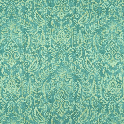 Bonaire 514 Ocean Blue LINEN Fire Rated Fabric Classic Damask  Printed Linen   Fabric