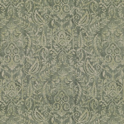 Bonaire 998 Pewter Silver LINEN Fire Rated Fabric Classic Damask  Printed Linen   Fabric