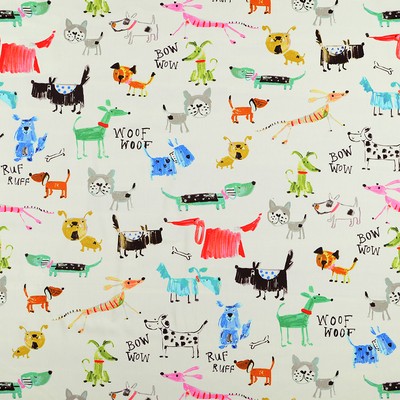 Bow Wow 72 Sherbet Multipurpose COTTON Fire Rated Fabric Cat and Dog   Fabric