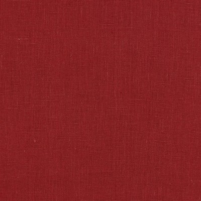 Brussels 751 China Red Red LINEN Fire Rated Fabric Medium Duty 100 percent Solid Linen   Fabric