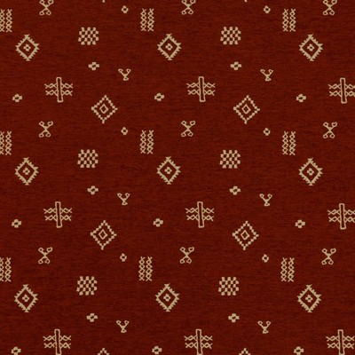 DIVYA 306 RUSSET Red POLYESTER Fire Rated Fabric Cowboy  Novelty Western   Fabric