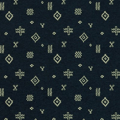 DIVYA 55  NAVY Blue POLYESTER Fire Rated Fabric Novelty Western  Cowboy   Fabric