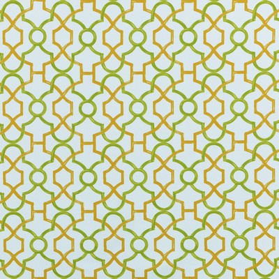 Integra 583 Provence Yellow Yellow COTTON  Blend Fire Rated Fabric Heavy Duty Fire Retardant Print and Textured Lattice and Fretwork   Fabric