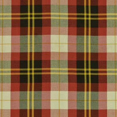 LELAND 324 ROUGE Red COTTON  Blend Fire Rated Fabric Plaid and Tartan  Fabric