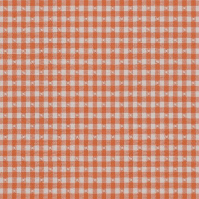 Linley Gingham 321 Tangerine Orange COTTON Fire Rated Fabric